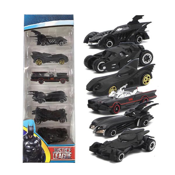 Modellino auto 1 64 Batmobile Car Chariot Pressofuso in lega Scala in metallo Collezione di modelli di auto Batimovil Stesso stile cinematografico Veicoli giocattolo Regalo per bambini 231101