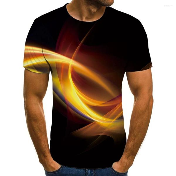 Erkek Tişörtleri 2023 Yaz 3d Baskı Satış Grafikleri Renkli Geometrik Mozaik T-Shirt