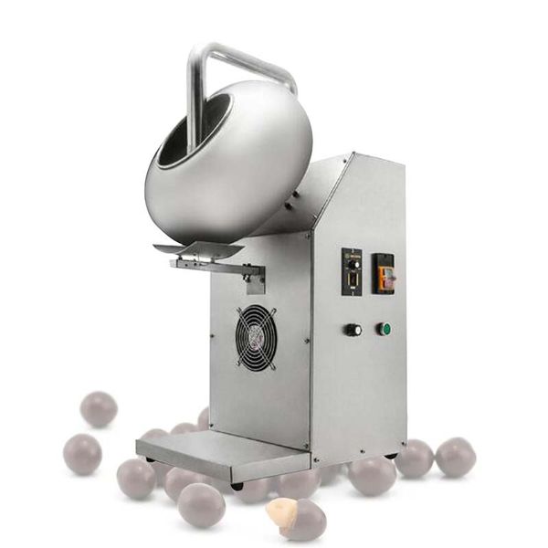 Máquina de revestimento de revestimento de revestimento de açúcar de chocolate vertical Máquina de polimento de revestimento de doces para venda 110V 220V