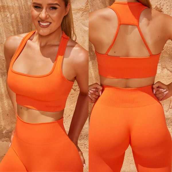 Yoga Roupet Sport Senchetless Sport Women Mulheres 2pcs Top Shorts Treino Fitness Wear Run Gym Suit de altas altas da cintura