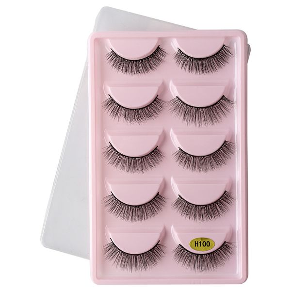 Falsche Wimpern Faux 3D Nerzwimpern Natürliches Aussehen Flauschiges Katzenauge Wispy Lash Pack Make-up-Werkzeuge Großhandel