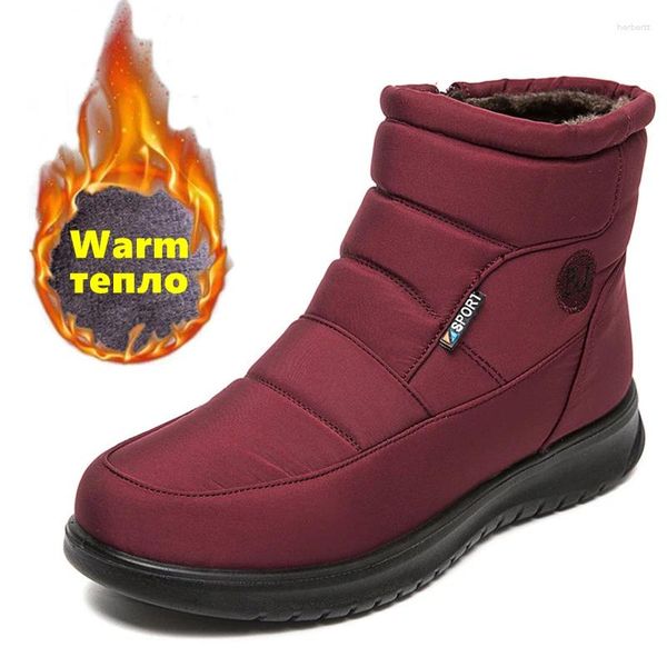 Stiefel FUJIAN Frauen Wasserdichte Schnee Für Winter Schuhe Reißverschluss Knöchel Botas Femininas Halten Warme Botines