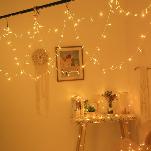 Strings LED Garland Curtain Light Christmas Festoon String Lights Outdoor Ano 2023 Ornamentos para Holiday Home Decoration Fairy Lampled