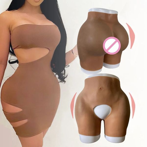 Mama forma de silicone africano escuro de 1 polegada Bombom Butt Melhoria calcinha acolchoada Big Hips Up Buttocks Bostersões 231101