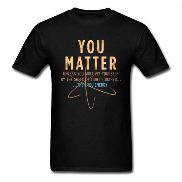 T-Shirts für Männer Cooles Physik-Shirt Männer Idee Geschenk T-Shirt 2023 Geek Matter T-Shirt Erhaltung der Energie Brief Zitat Tops Baumwolle Studenten