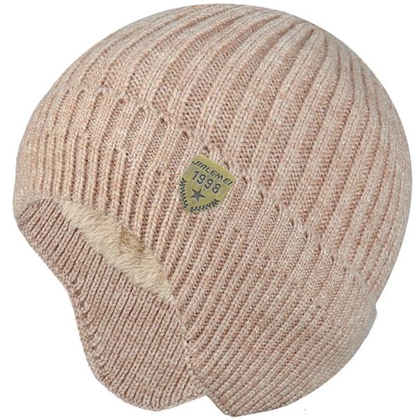 Шапка-бини / шапка-череп для женщин и мужчин, шерстяная зимняя шапка с добавлением флиса, теплая шапка-ушанка, стильная мягкая шапка-бини для мужчин, утолщенная шапка для лыжного спорта, вязаная шапка 231102