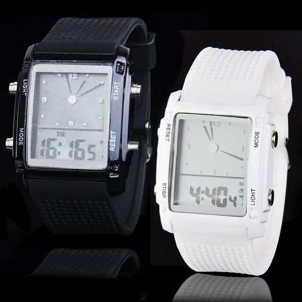 Relógios de pulso 50% S Mulher Men Men Men Digital LED Cronógrafo Quartz Sport Wrist Watch Casual