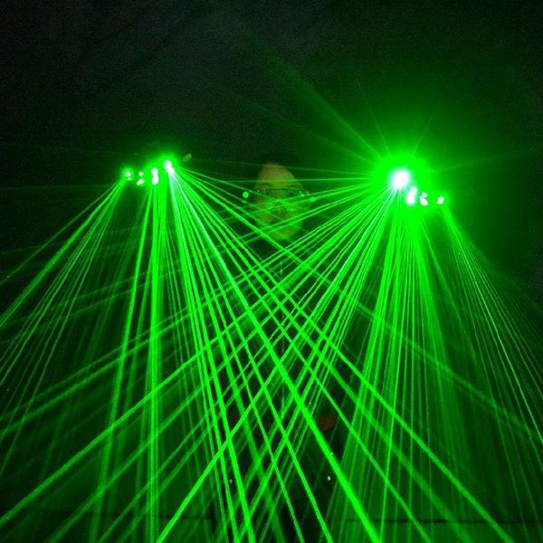 Guanti laser ricaricabili con luce di palma a LED verde per decorazioni per feste sul palco da ballo DJ Club Illuminazione per esterni Bar per spettacoli