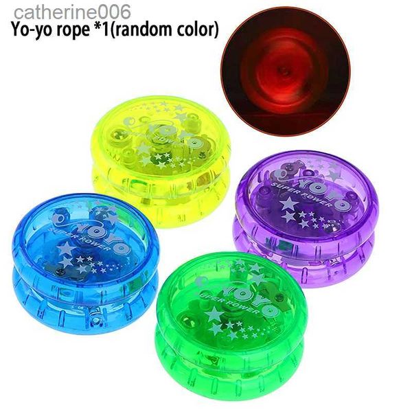 Yoyo yaratıcı moda çocuklar eğlence beyin oyunu spor oyuncak çocuklar için hediye klasik mini led yanıp sönen plastik yoyo top toysl231102