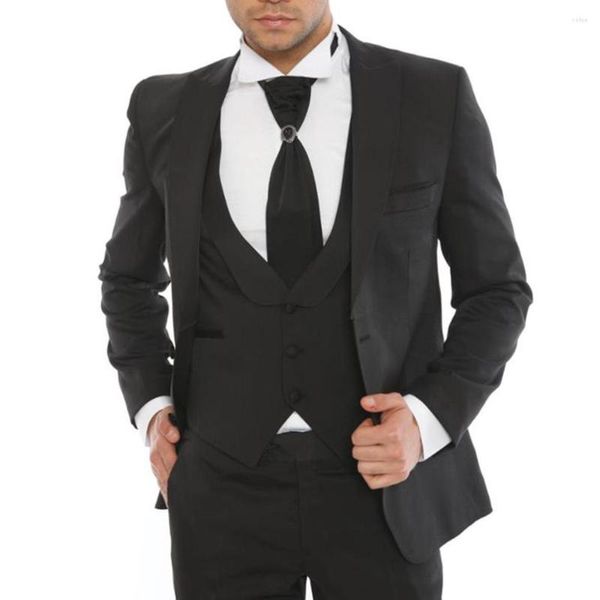 Мужские костюмы моды мужской мужской костюм Slim Fit Tuxedo One Button Shaw