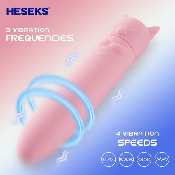 Brinquedos adultos HESEKS 3 velocidades mini vibradores de gato para mulheres brinquedos sexy para adultos super forte vibrador feminino vibrador brinquedos sexuais para mulher brinquedos 18 231101