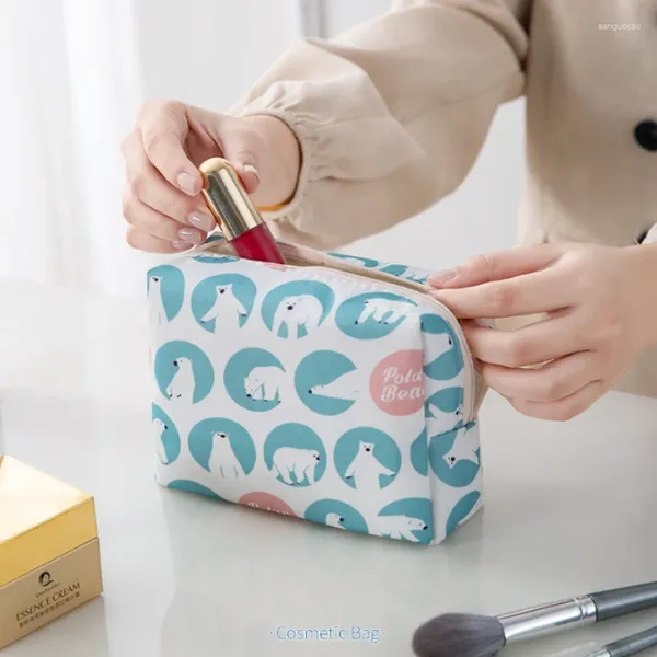 Scatole portaoggetti Borsa per cosmetici Simpatica mini borsa portatile da viaggio per ragazze Articoli da toilette da viaggio Beauty Organizer Borsa per fiori Borse per trucco