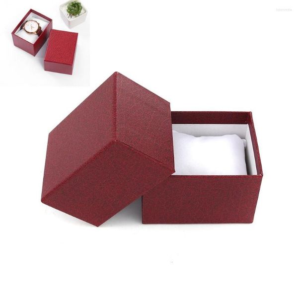 Sacchetti per gioielli 8 stagioni Braccialetti per orologi in carta vintage Scatole regalo Rettangolo Nero/Blu/Rosso/Vino Rosso 10 cm X 7,6 cm 7 cm 1 Pezzo