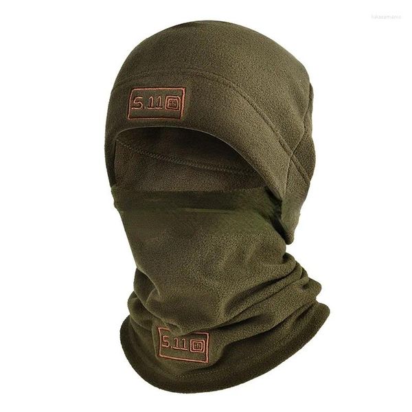 Berets Winter Sturmhaube Fleece Hut Schal Thermo Kopfbedeckung Taktische Warme Motorhaube Gesicht Ski Maske Halswärmer Radfahren Kapuze