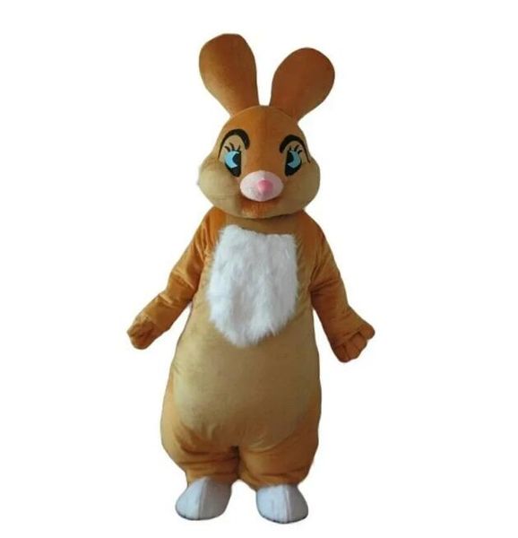 Halloween niedliches Kaninchen-Maskottchen-Kostüm, hochwertiges Cartoon-Plüschtier, Anime-Thema, Charakter, Erwachsenengröße, Weihnachten, Karneval, Kostüm