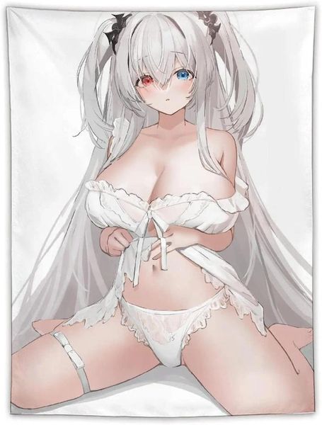 Arazzi Azur_Lane-72 Anime Tapestry Wall Art Poster Home Arredamento camera da letto