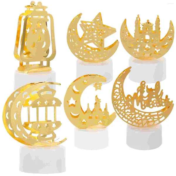 Pcs LED Lâmpada de óleo Lua Presentes Ramadan Decorações Mesa Casa 2023 Luzes de Plástico Ornamento de Artesanato Islâmico