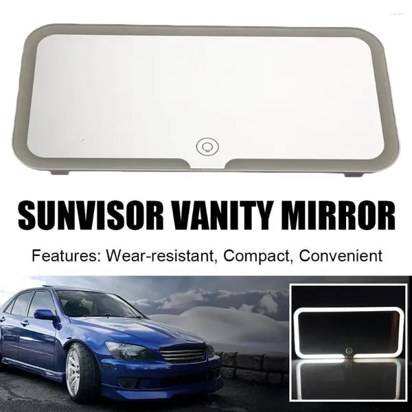 Acessórios para interiores Car Sun Visor Vanity Mirror Rechargable 3 LED Light Cosmetic Modos Universal Fill C G1C5