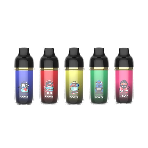 Original LAVIE MONSTER 6000 Puffs Einweg-Vape-Kit Mesh Coil wiederaufladbare Pen-Verdampfer Puff E-Zigaretten