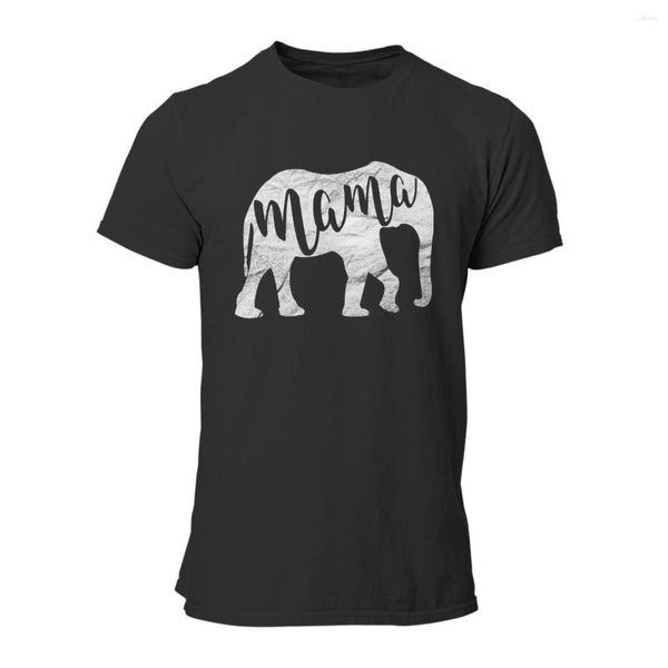 Herren T-Shirts Mama Elephant Schwarz Paare Passende Kurzarm Oversized Cosplay Plus Size Kleidung 6321