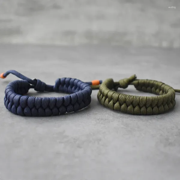 Charme pulseiras ao ar livre pulseira ajustável acampamento sobrevivência paracord esportes pára-quedas cordão unisex jóias decorativas