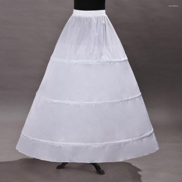 Mulheres femininas Mulheres 3HOOPS A-line Papticoat Ajustável Caminhada ajustável Crinolina Vestido de noiva de noiva Branca Camada de cintura