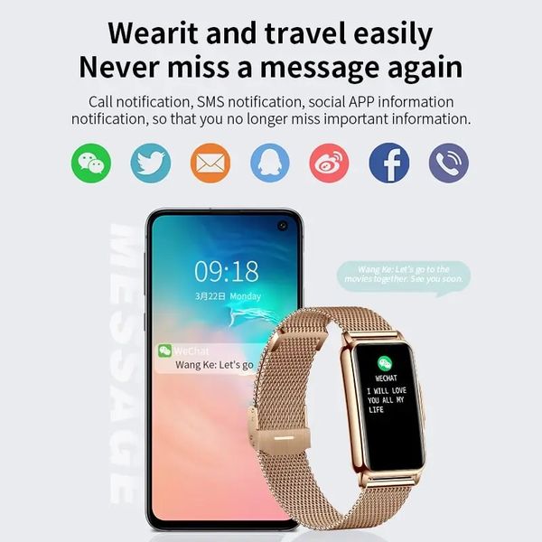 Lige relógio inteligente feminino tela de toque completa bluetooth chamada ip67 à prova dip67 água esportes fitness rastreador smartwatch feminino