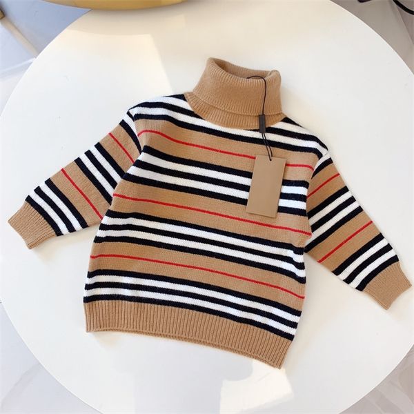 2023Felpa girocollo in puro cotone per bambini Autunno Ragazzi e ragazze Maglione sottile allentato Moda bambini Felpa con cappuccio a maniche lunghe 90-140 cm qq3