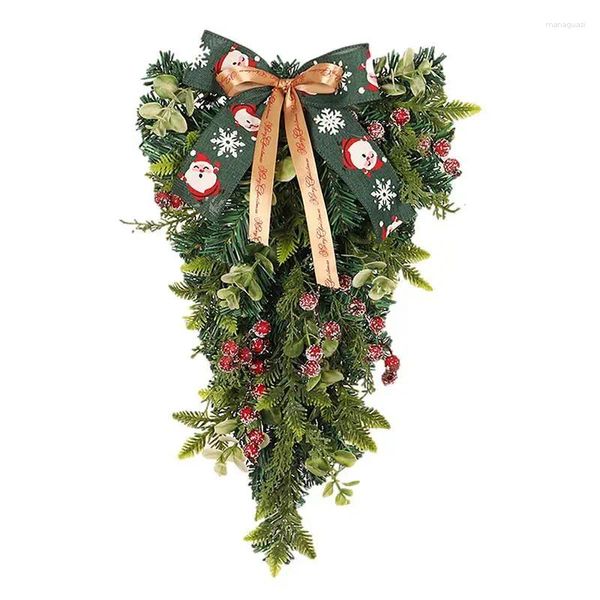 Dekorative Blumen, klassische Weihnachtskränze, Türdekoration, Girlande für Heimdekoration, Urlaub, festliche Partyzubehör