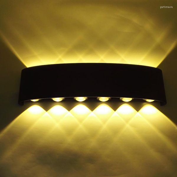 Lâmpadas de parede 12 W Arenga minimalista europeia para cima e para baixo Luzes LED LED LUBRILHA DE CATURA DE BAINS DE ALUMA