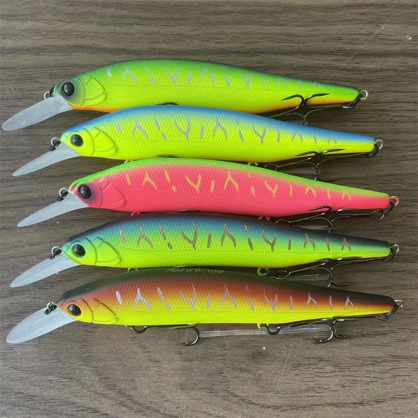 Ami da pesca 5PCS 115SP Suspend Minnow Jerkbait 115mm 17.2g AURORA Tungsten Weight System Artificiale Esca dura Richiamo di pesca professionale 231101