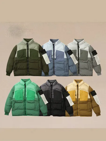 Pufferjacke Mantel Kapuze Parkas Männer Frauen Windjacke Mantel Winterjacke Dicke Daunenjacken Herren Designerjacke Asiatische Größe Herrenbekleidung Steinabzeichen