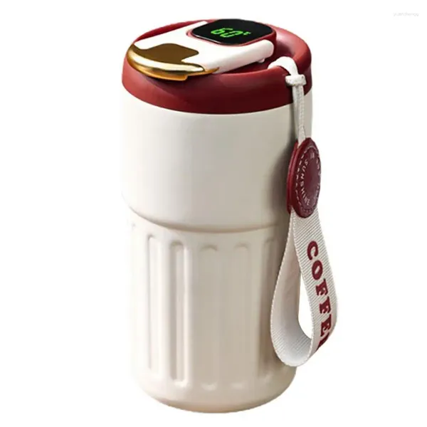 Garrafas de água 450ml copo térmico aço inoxidável café grande capacidade ao ar livre acampamento frio cola beber caneca uso diário