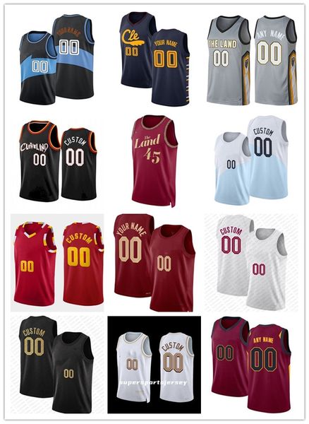 Maglia da basket Cleveland''Cavaliers''Uomo Donna Youth Custom 35 Isaac Okoro 32 Dean Wade 12 Tristan Thompson 20 Georges Niang 2 Ty Jerome