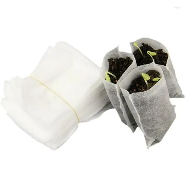 Fioriere 200 pezzi Sacchetti per coltivazione Piantine in tessuto non tessuto 8 10 cm Kit per giardinaggio nutrizionale per piantare piante