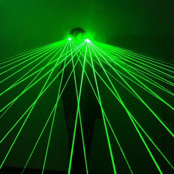 Wiederaufladbare LED -Lasergläser Grüne Licht Tanzshow DJ Club Party Performance Laserman Show Brille LED -Kleidung Laser