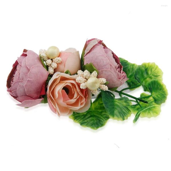 Haarschmuck Großhandel für Mädchen, Rosen-Blumen-Clips, künstliches Stirnband, Tiara, Blumen-Haarspangen, Kinder-Pografie-Requisiten