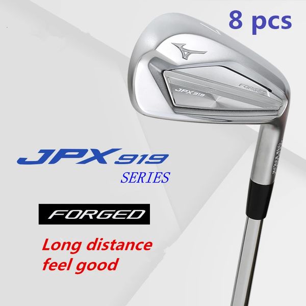 Clubköpfe 8PCS Golfeisen JPX919 Set Golf Forged Irons Golfschläger 4-9PG R/S Flex Stahl/Graphitschaft mit Kopfabdeckung 231101