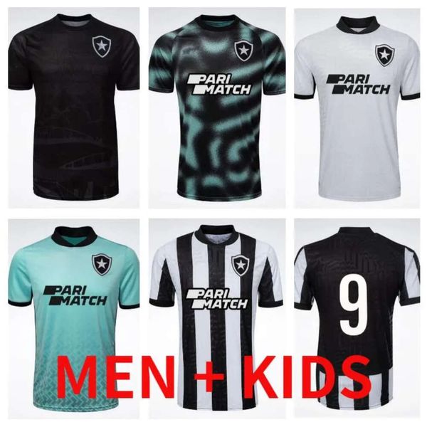 Qqq8 23 24 Botafogo Mens Soccer Jerseys Soares Matheus Babi Bernardo 2023 2024 O.sauer Home Preto e Branco 3ª Camisa de Futebol Goleiro