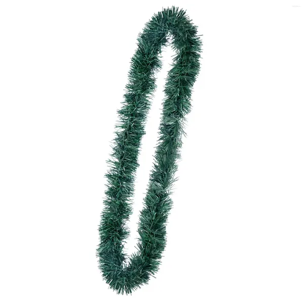 Flores decorativas 2 pçs guirlanda de natal ornamentos porta pendurado verde para portas de férias de inverno janelas escadas ao ar livre