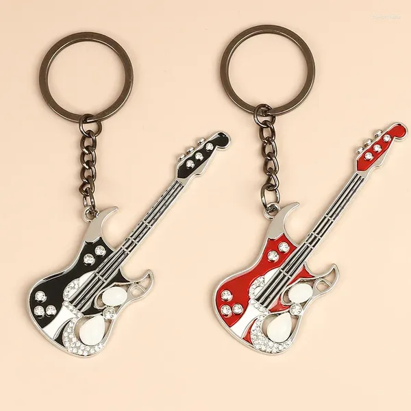 Schlüsselanhänger Strass Perlen Harajuku Y2k Gitarre Schlüsselanhänger für Frauen süße coole Mode Anhänger Vintage ästhetische Tasche Zubehör Geschenk