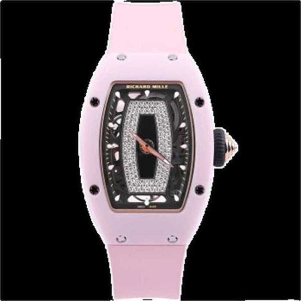 Richarmill Orologio Orologi da polso meccanici automatici Orologi svizzeri da polso RM0701 movimento in ceramica con fondo cavo trasparente con diamanti intarsiati w WN-6HC2