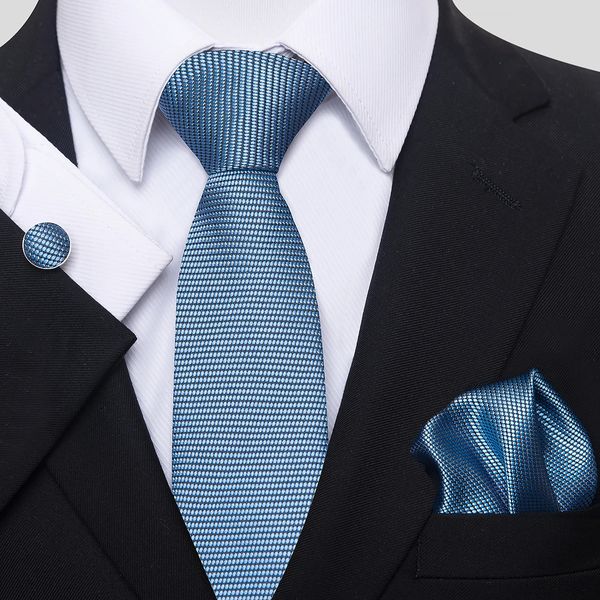 Papillon 7,5 cm Regalo di compleanno di ottima qualità Cravatta Hanky Set di gemelli Cravatta per uomo Abbigliamento formale Viola hombre Regalo per fidanzato 231102