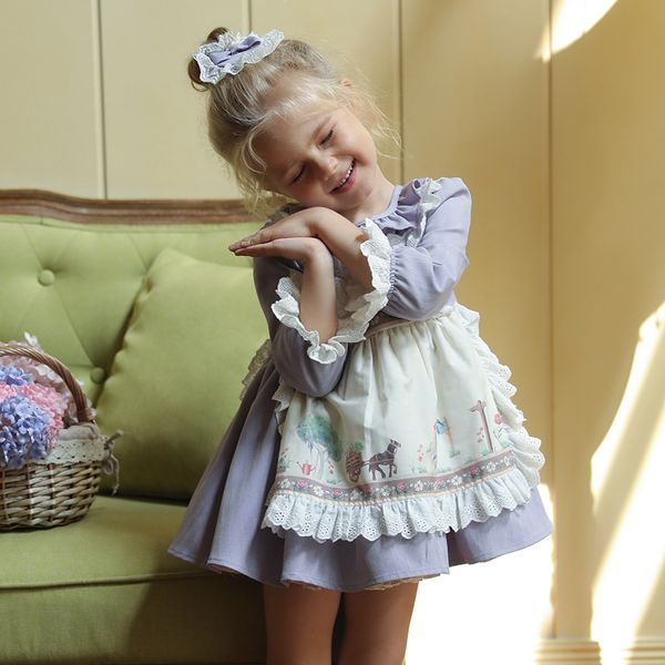 Mädchen Kleider Frühling Spanische Prinzessin Kleid Anzug Mädchen Kleid Gericht Kinder Lolita Kleid Kinder Kleider für Mädchen Eid Kleid Kleinkind Mädchen Kleider 230403