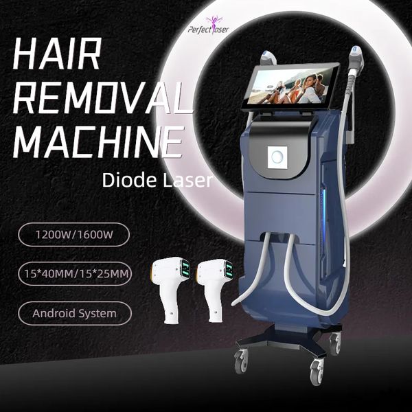 Equipamento indolor da remoção do cabelo do laser do diodo 808nm 3 comprimento de onda depilação rejuvenescimento da pele entrega rápida