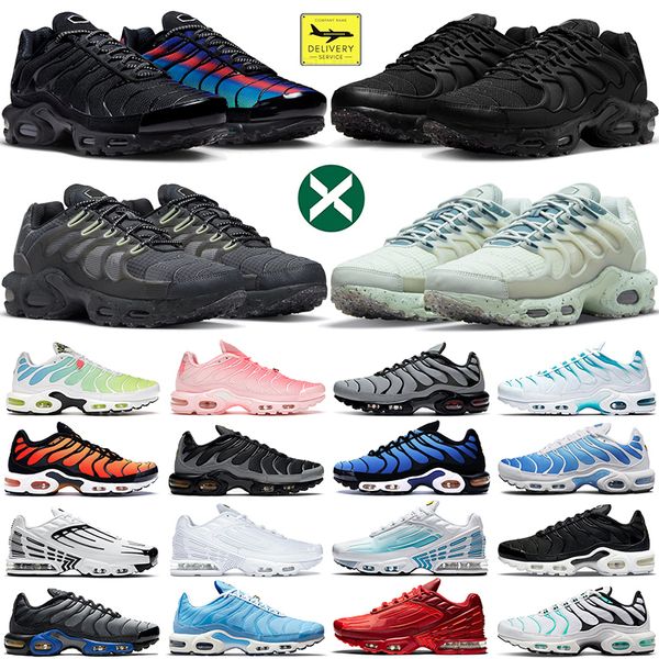 Designer uomo donna scarpe da corsa tn plus 3 Terrascape outdoor Triple Nero bianco Unity Atlanta Hyper Sky Blue Fury Jade Mint Green scarpe da ginnastica sportive da uomo