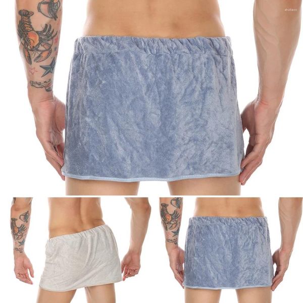 Cuecas masculinas saia curta quente fantasia toalha calças masculino confortável pijamas de alta qualidade juventude camisola roupa interior calcinha