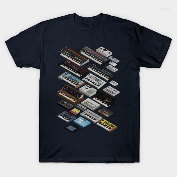 Herren T-Shirts Herren T-Shirt Synthesizer und Drum Machines T-Shirt Damen Shirt