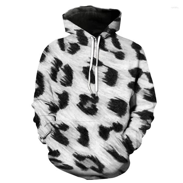 Erkek Hoodies Tiger 3D Baskı Hoodie Sıradan Pullover İlkbahar ve Sonbahar Spor Gömlek Çift Giyim