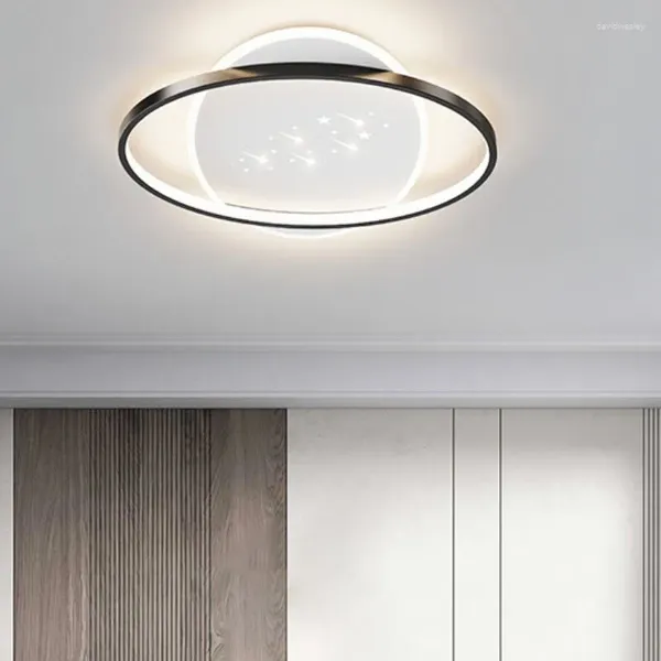 Потолочные светильники для спальни, простые современные светодиодные круглые дизайнерские лампы для кабинета, гостиной, скандинавские лампы